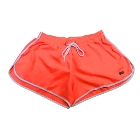 SHORT FEMININO LARANJA FLUOR LISO