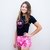 Short Feminino Rosa e Branco - Marmorizado - comprar online