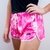Short Feminino Rosa e Branco - Marmorizado