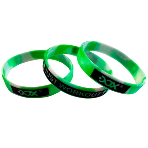 Pulseira de Silicone Verde Mescla Branco Just Workout