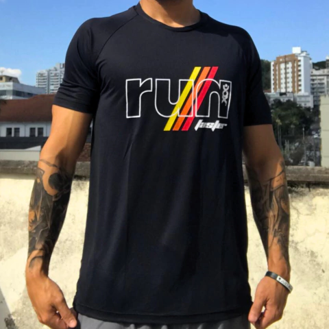 Camisa Masculina Preta Run Faster