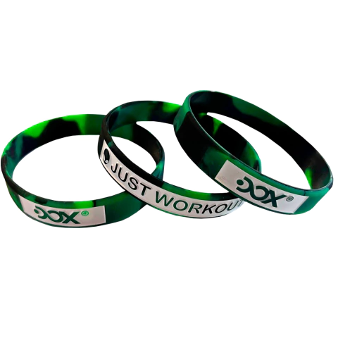 Pulseira de Silicone Verde Mescla Preto Just Workout