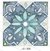 1326 -LAMINA DECOUPAGE AUTOADHESIVA 14 CM - AZULEJO COLOR - BUENOS DESEOS