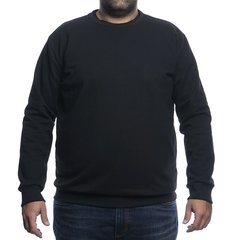 Buzo Cuello Redondo Frisa Negro - comprar online