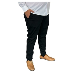 Pantalon Gabardina Corte Chino Negro - comprar online