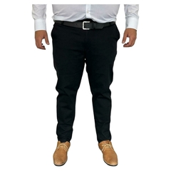 Pantalon Gabardina Corte Chino Negro