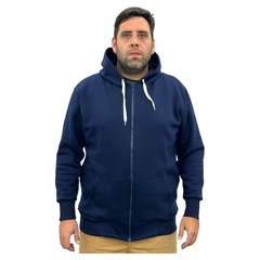 Campera Canguro De Frisa Azul en internet