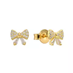 Aros Pasante Moño Gold - Par