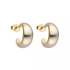 Aros Media Argolla Drop Gold - Par