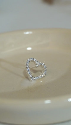 Aros Corazón con cubics - Cierre mariposa - comprar online