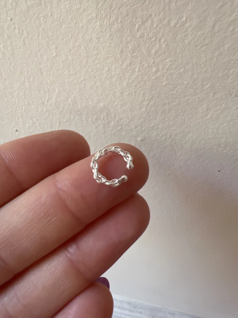 Cuff Torzado 12mm - Falso piercing