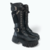 Bota Gummi caña alta con accesorios Negro - Calzados Patolandia