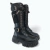Bota Gummi caña alta con accesorios Negro - Calzados Patolandia