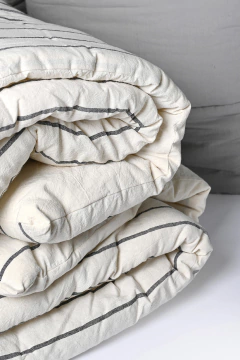 Acolchados Rayado - Reversible tusor liso - comprar online