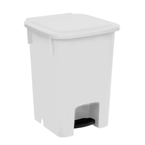 CESTO CON PEDAL STEPRO X 15 LTS BLANCO