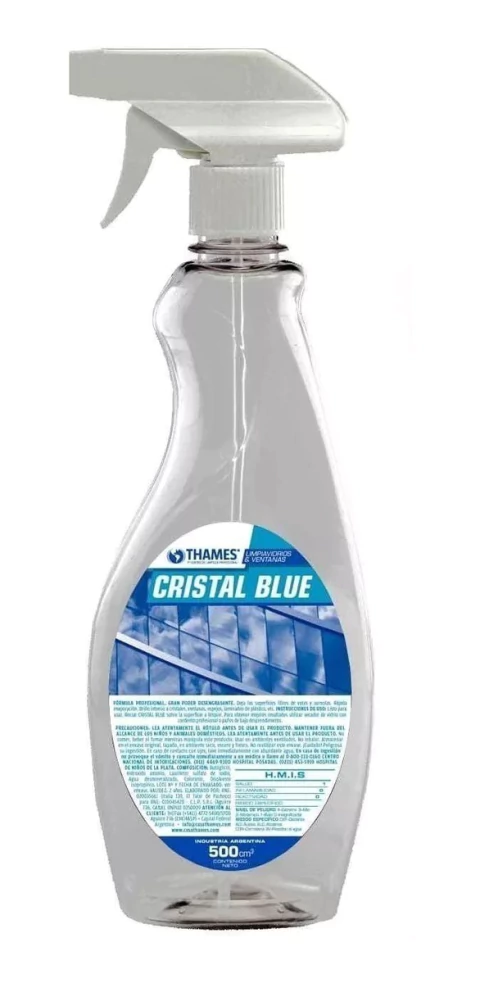 LIMPIA VIDRIOS Y VENTANAS GATILLO CRISTAL BLUE X 500 CC
