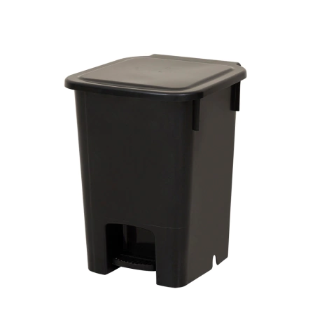 CESTO CON PEDAL STEPRO 15 LTS NEGRO - comprar online