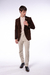 Blazer Less Cuero de Cabra Antilopada Marrón en internet