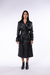 Trench Coat Elise Cruzado Cuero de Oveja Negro - tienda online