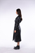 Imagen de Trench Coat Elise Cruzado Cuero de Oveja Negro