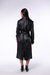 Trench Coat Elise Cruzado Cuero de Oveja Negro