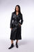 Trench Coat Elise Cruzado Cuero de Oveja Negro en internet