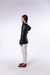 Campera Montena Reversible de Cuero de Oveja Impermeable Negro