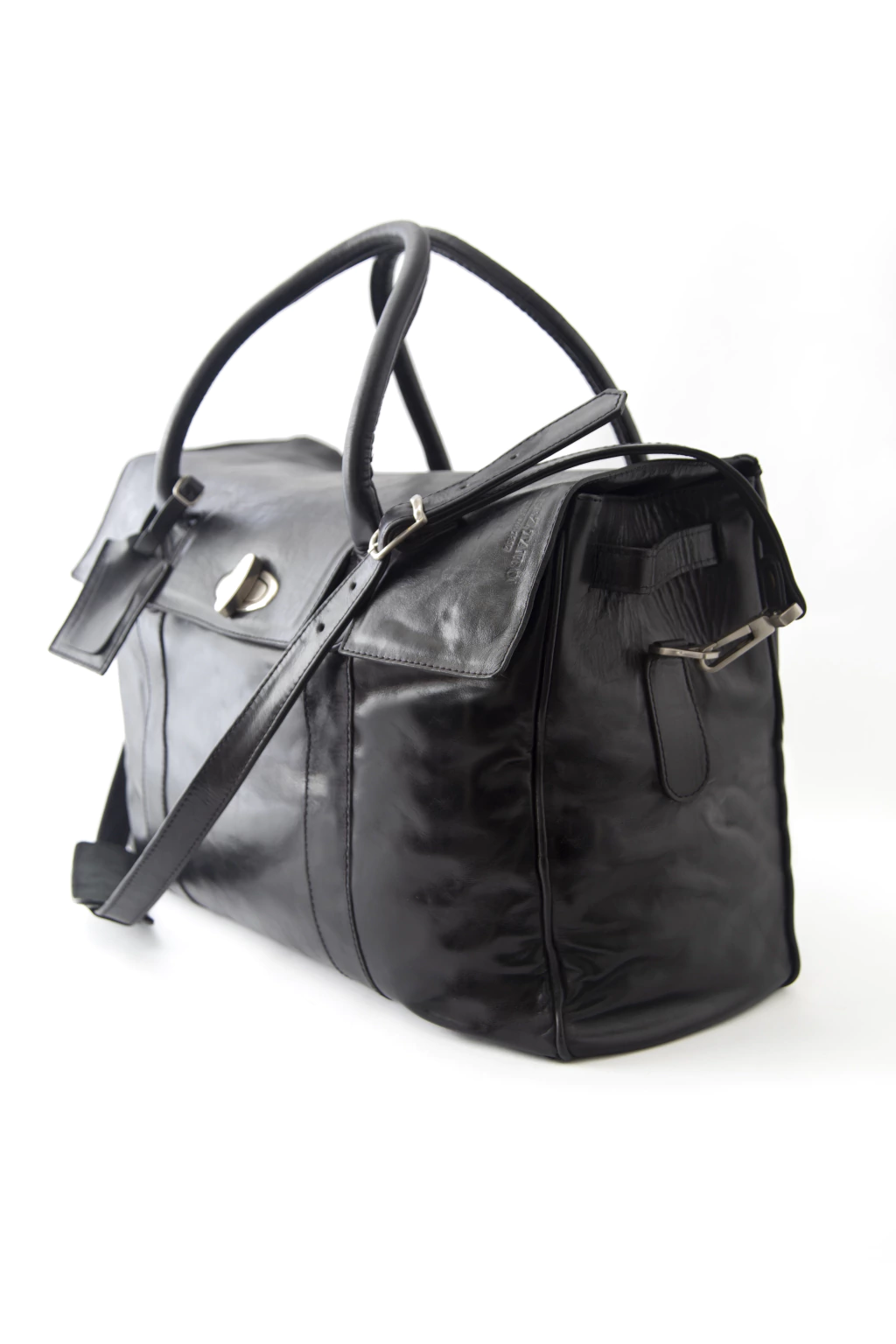 Bolso Tapa Con Torniquete Negro