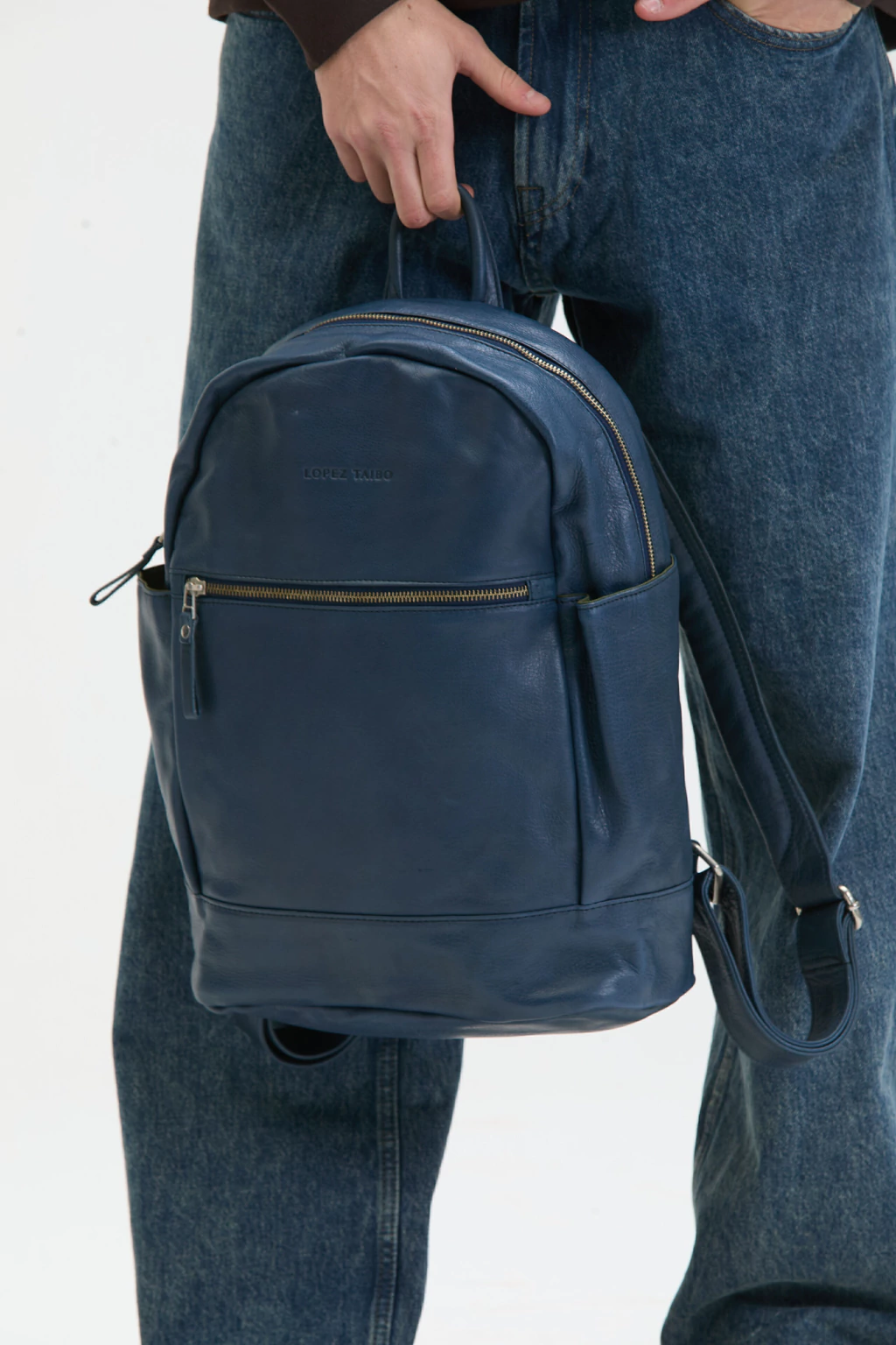 Mochila Lexington Leather color Azul profundo