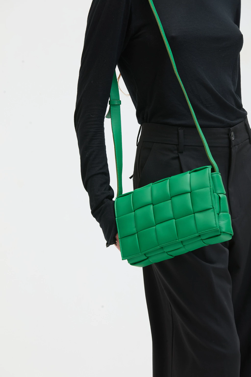 Cartera Cross Cuero Vacuno Verde