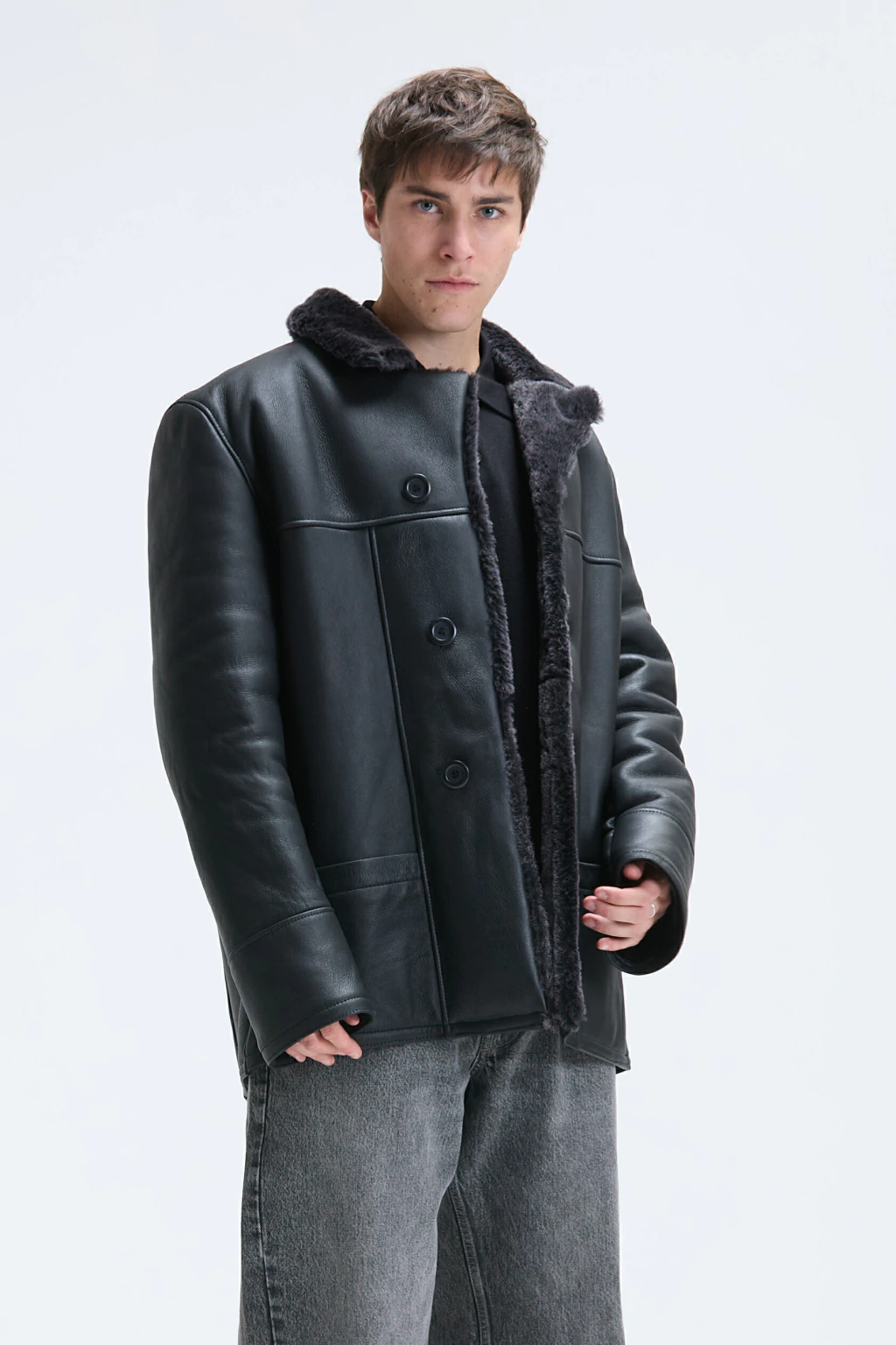 Campera Torino Napalán con Cuero Nevado