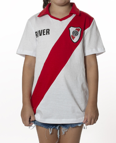 Remera Cuello Polo Banda Niño Blanco (RP241506) - comprar online