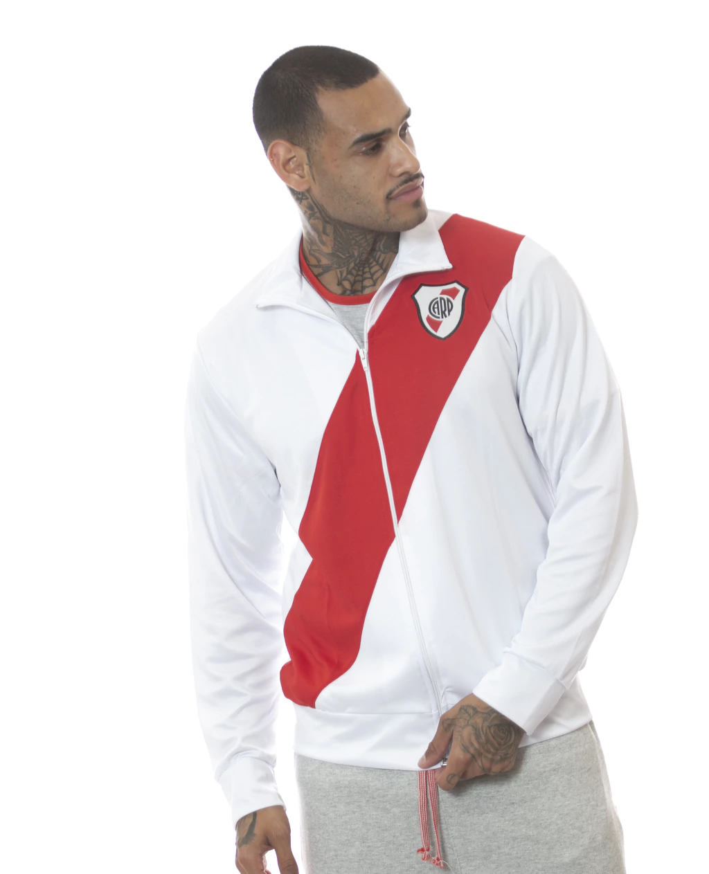 Campera Deportiva River Banda Blanco RP244031