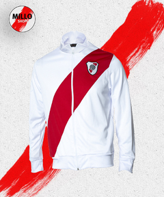 Campera Deportiva River Banda Blanco RP244031