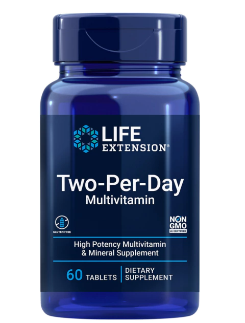 MULTIVITAMINICO TWO PER DAY LIFE EXTENSION - 60 TABLETES
