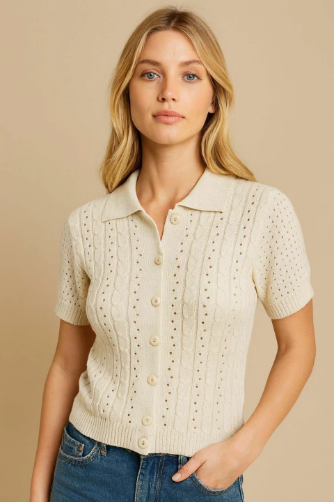 Camisa tejida Nilda - comprar online