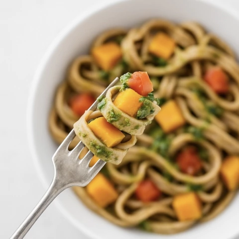 Pasta integral con calabazas, tomate y pesto - comprar online