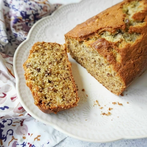 Budín integral de banana y almendras