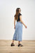 Falda larga de jean con abertura Cenitho - comprar online