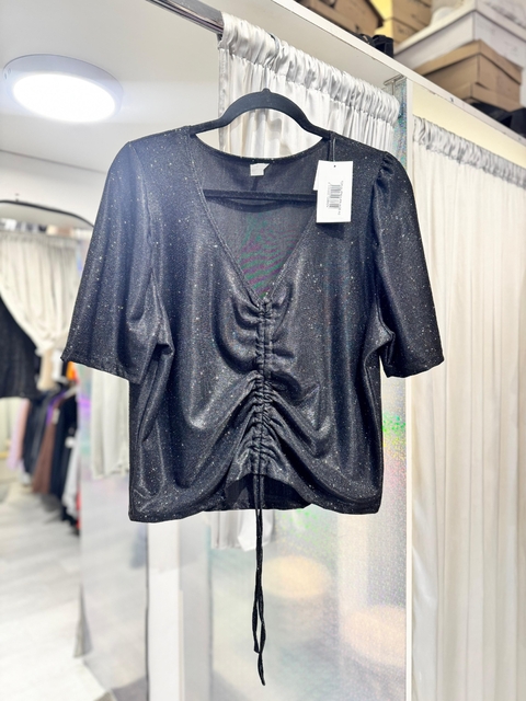 Top Glitter Frunce - comprar online