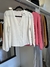 Blusa crepe escote V botones y puño - comprar online
