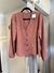 Blusa crepe escote V botones y puño - tienda online