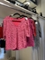 Remera lentejuelas escote en V manga princesa - comprar online