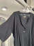 Camisa Cuello Mao Lino Negra - comprar online