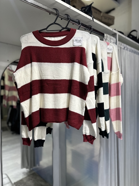Sweater Rayado Corto - comprar online