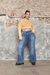 Jean Wide leg elastizado azul con ruedo Cenitho - comprar online