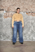 Imagen de Jean Wide leg elastizado azul con ruedo Cenitho