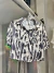 Camisa Seda Corta Estampada