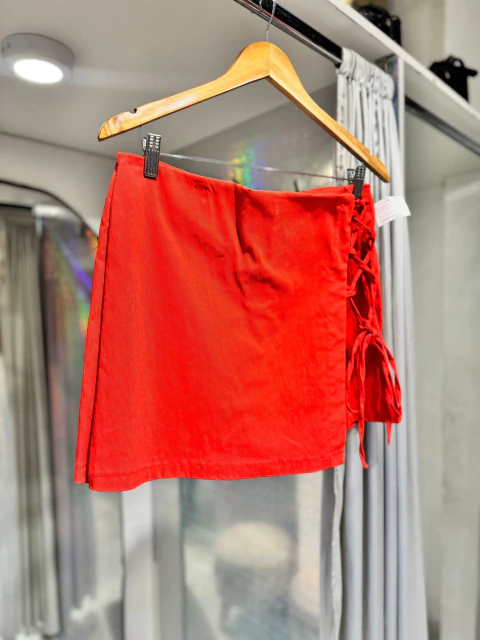 Skort rojo con lazo - comprar online