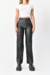 Pantalon Wide leg engomado costura blanca